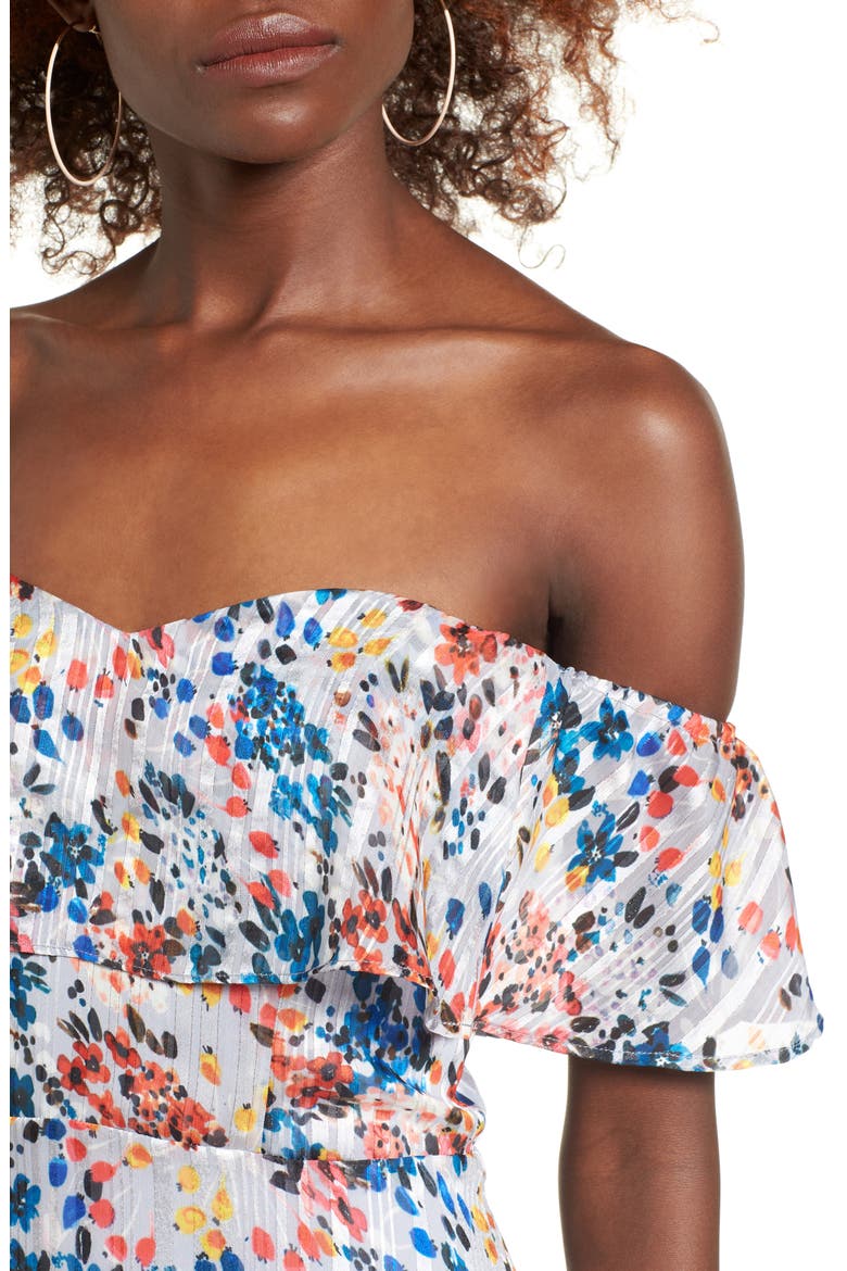 Beth Off the Shoulder Maxi Dress, Alternate, color, PAINTED FLORAL