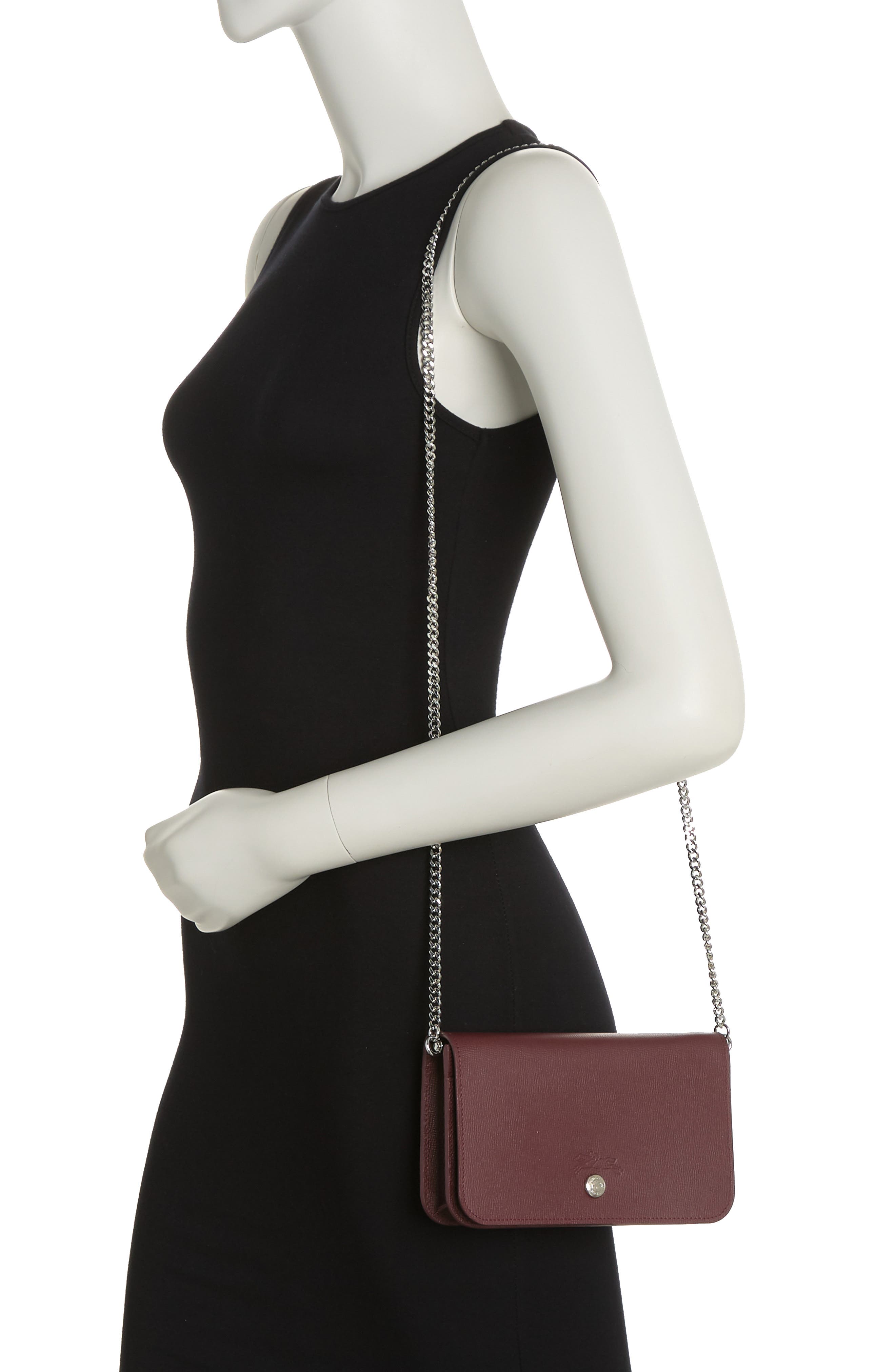 Le Pliage Neo Wallet on a Chain, Alternate, color, GRAPE