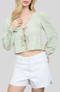 Blu Pepper Front Tie Long Sleeve Top