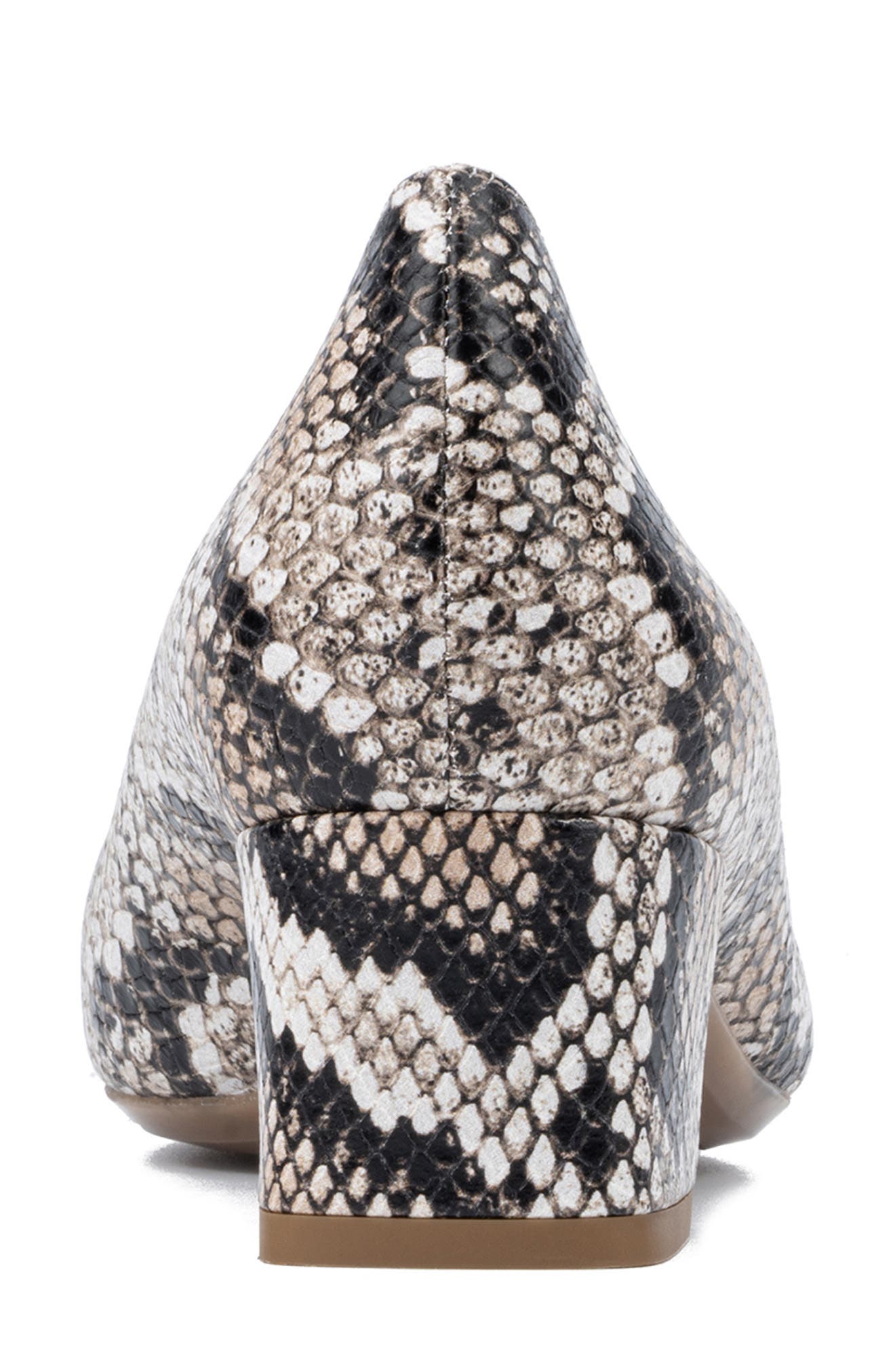 Aquatalia Pasha Weatherproof Snake Embossed Pointed Toe Pump, Alternate, color, Natural