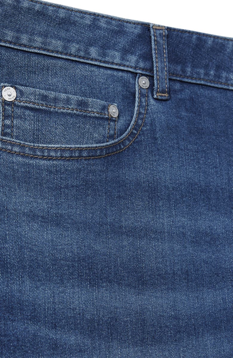 Reiss Maddison Slim Straight Leg Jeans, Alternate, color, Mid Blue Wash