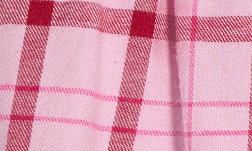 Florence By Mills Plaid Flannel Pajama Shorts In Pink