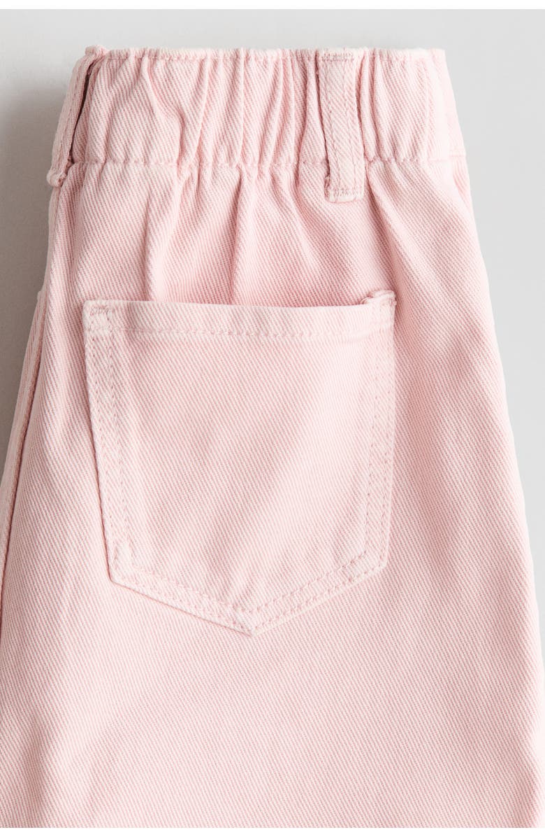 H&M A-line Denim Skirt, Alternate, color, Light Pink