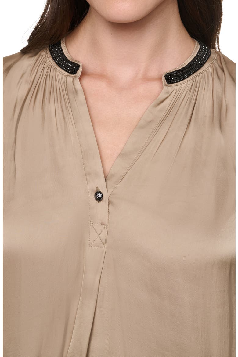 Park Satin Top, Alternate, color, TRAVERTINE