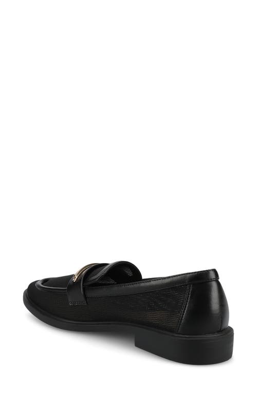 Journee Collection Women's Rainey Slip On Tailored Loafers In Mesh/black