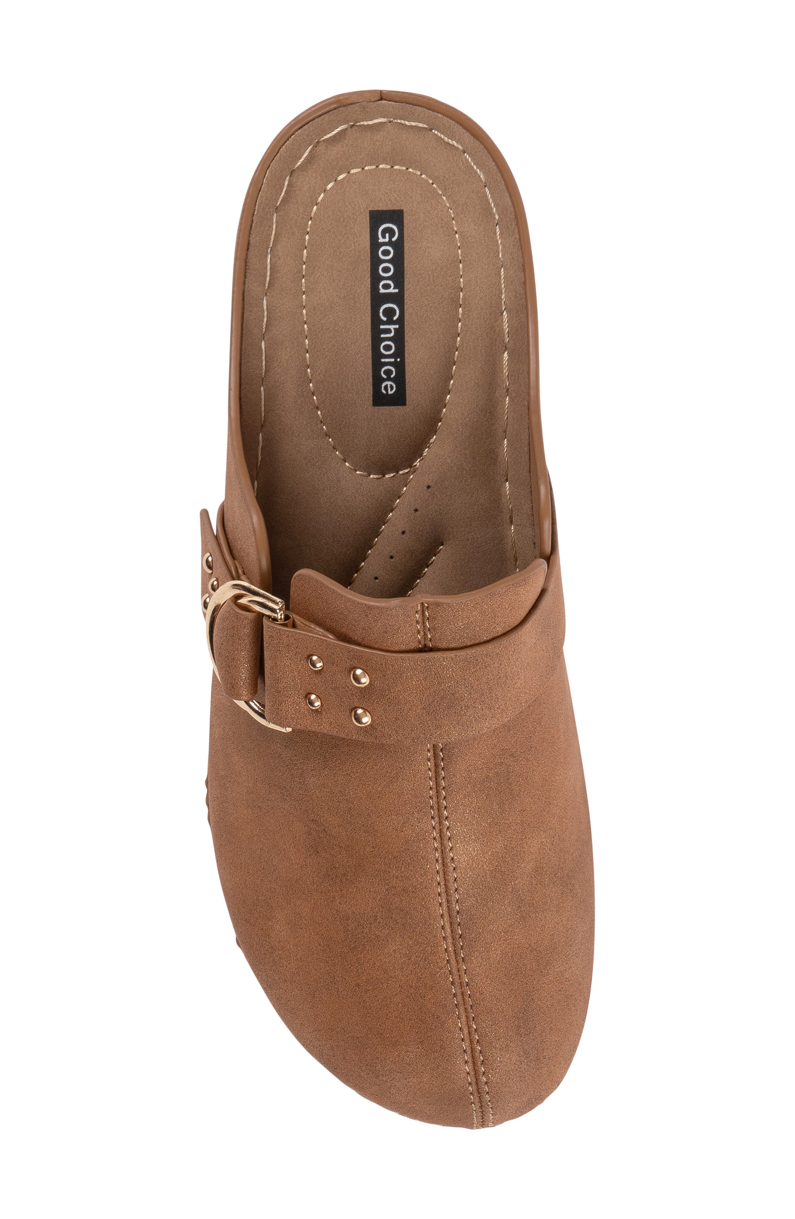 Bliss Faux Leather Clog, Alternate, color, TAN