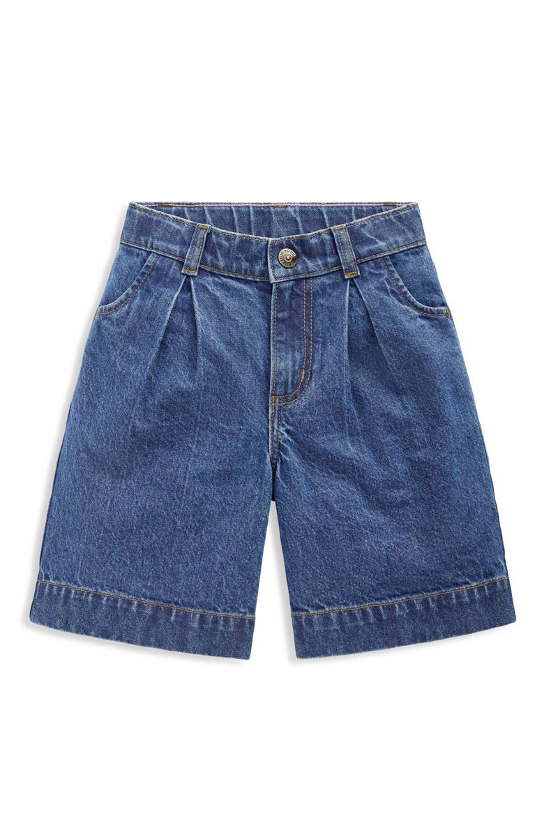 Kids' Longer Length Denim Shorts, Main, color, VINTAGE DENIM