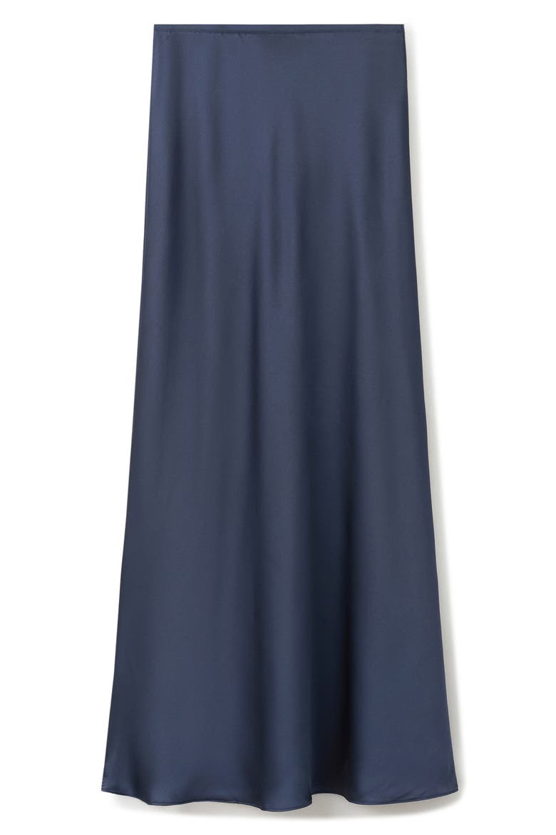 Satin Maxi Skirt, Alternate, color, NIGHT BLUE