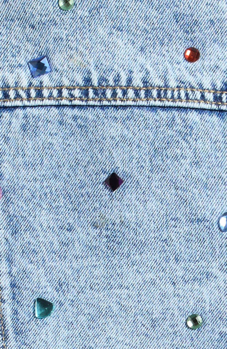 Truly Me Kids' Bejeweled Denim Jacket, Alternate, color,