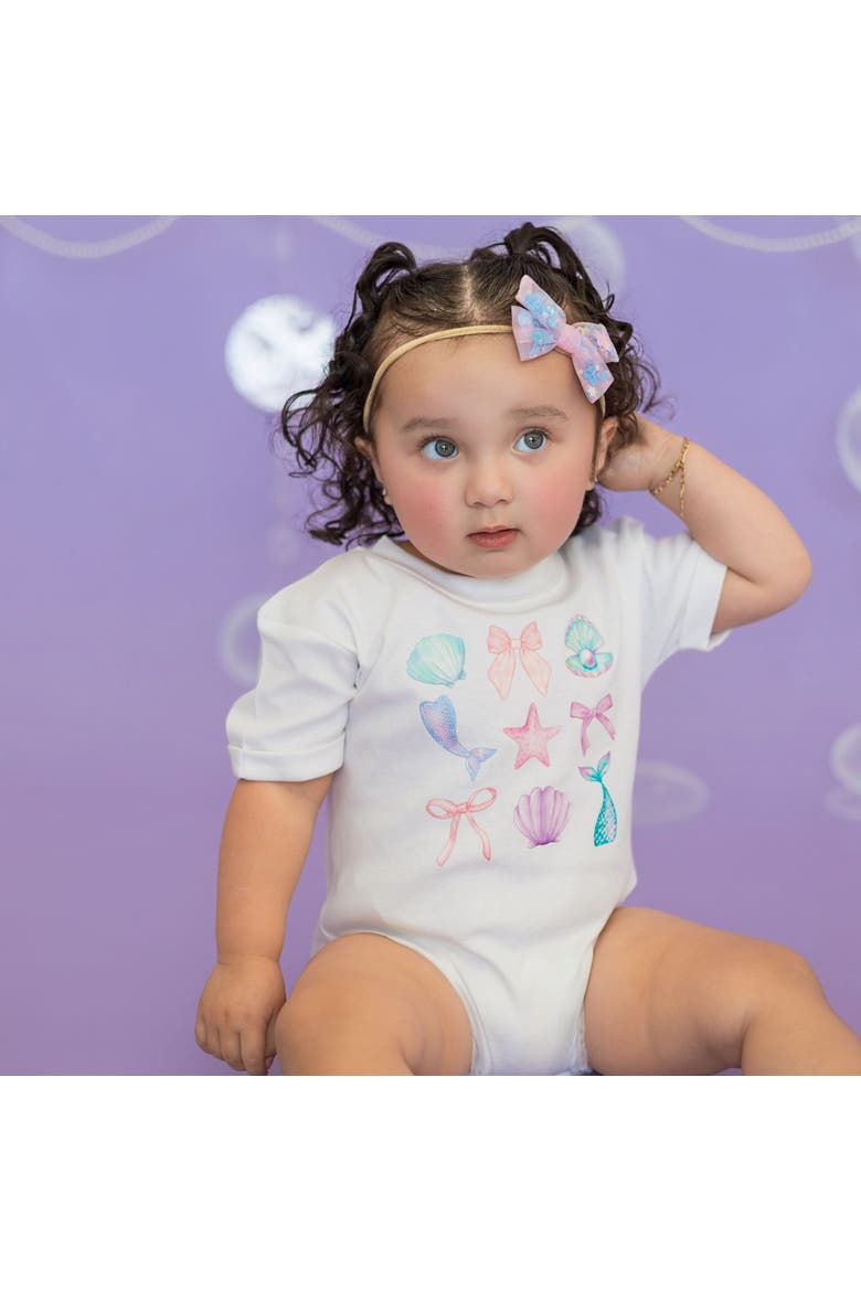 Mermaid Sequin Bow Baby Headband, Alternate, color, Pink