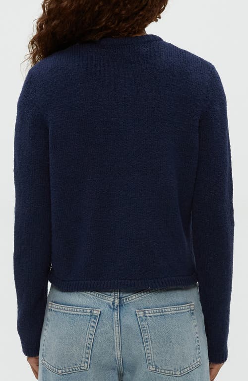 Shop Michael Stars Opaline Patch Pocket Cardigan In Nocturnal