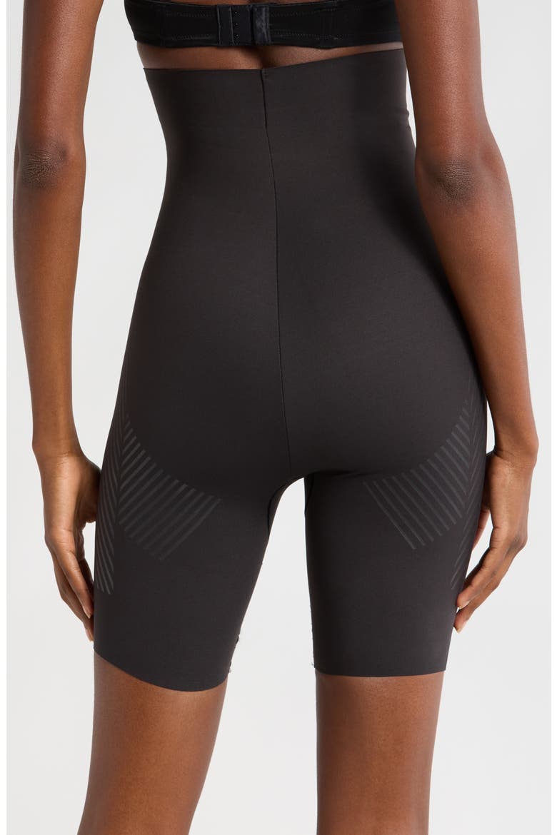 Iconic Core Rear Lift Thigh Slimming Shaper Shorts, Alternate, color, BLACK