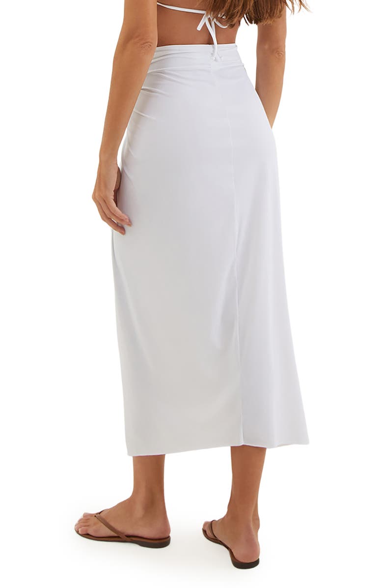 ViX Paula Hermanny Karen Cover-Up Midi Skirt, Alternate, color, Off White
