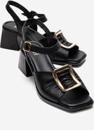 Forever & Always Shoes Asha Leather Block Heel Sandal