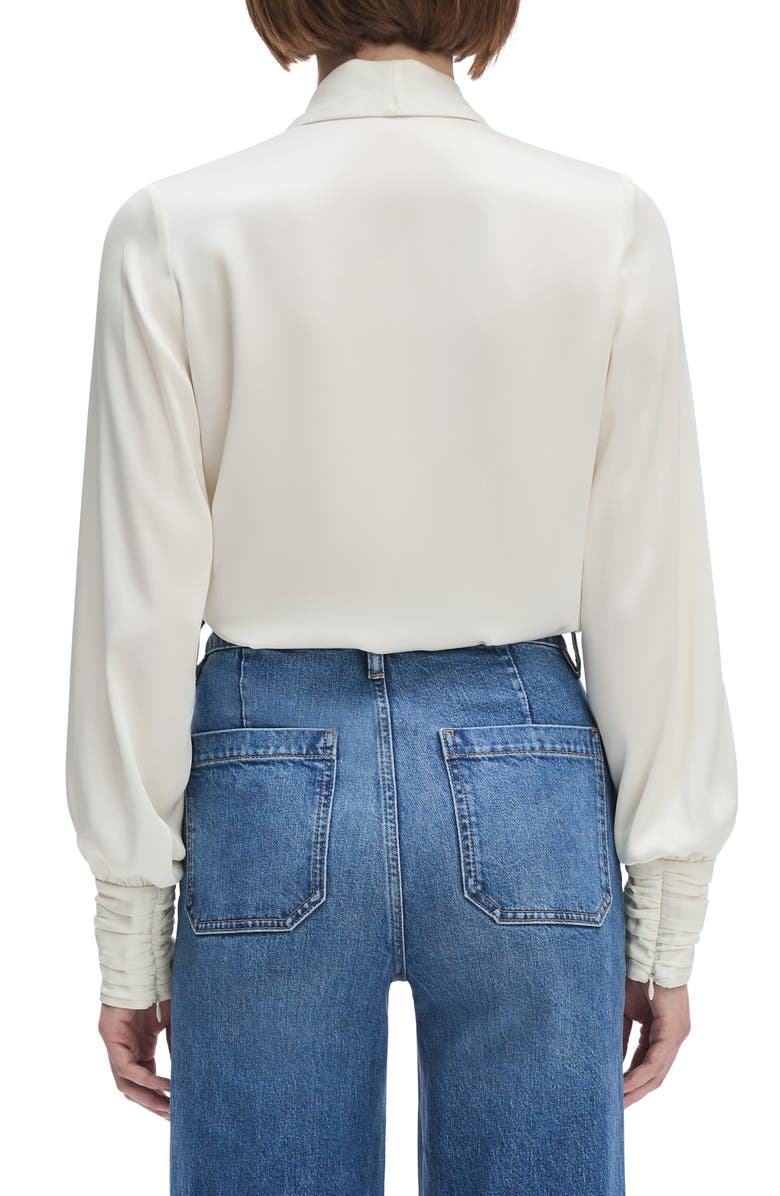 Favorite Daughter The Better Off Satin Bodysuit, Alternate, color, Ivory