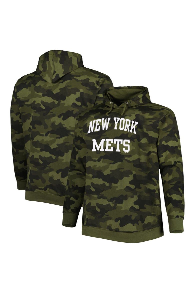 Men's Camo New York Mets Allover Print Pullover Hoodie, Main, color, Camo