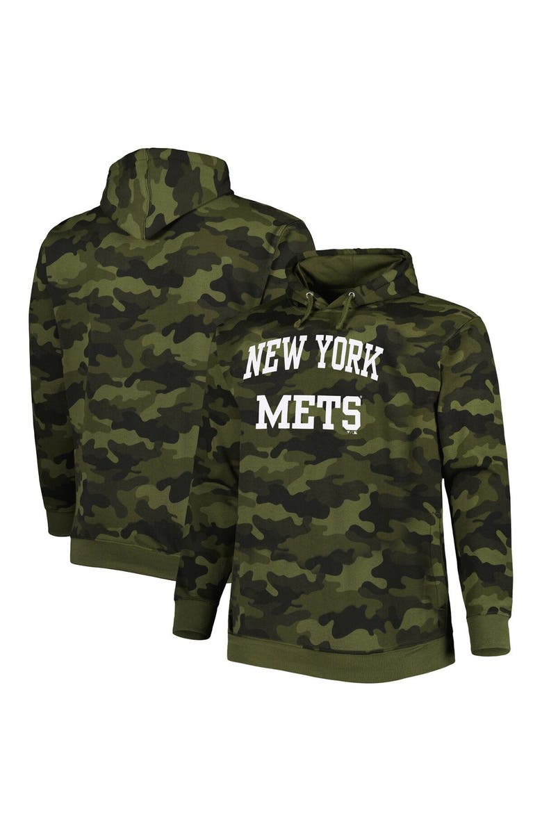 PROFILE Men's Camo New York Mets Allover Print Pullover Hoodie, Main, color, 