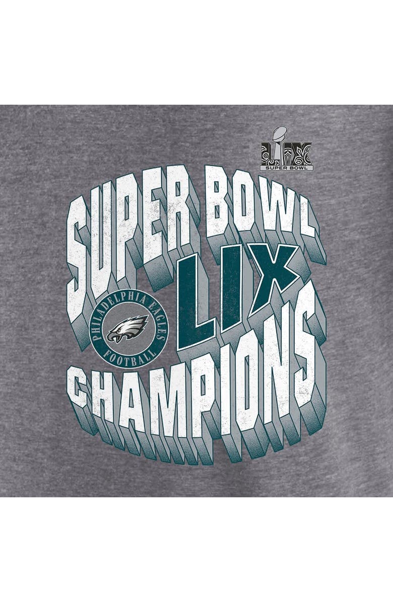 FANATICS Men's Fanatics Heather Gray Philadelphia Eagles Super Bowl LIX Champions Historic Win Raglan Tri-Blend Long Sleeve T-Shirt, Alternate, color, 