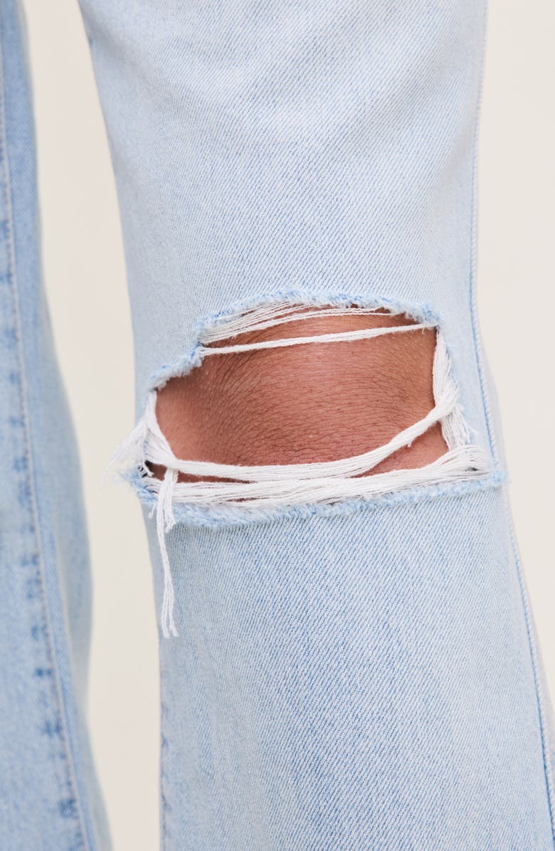 DL1961 Romie Ripped Mid Rise Straight Leg Jeans, Alternate, color, 