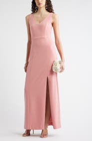 Chelsea28 Seamed Cotton Blend Sheath Gown