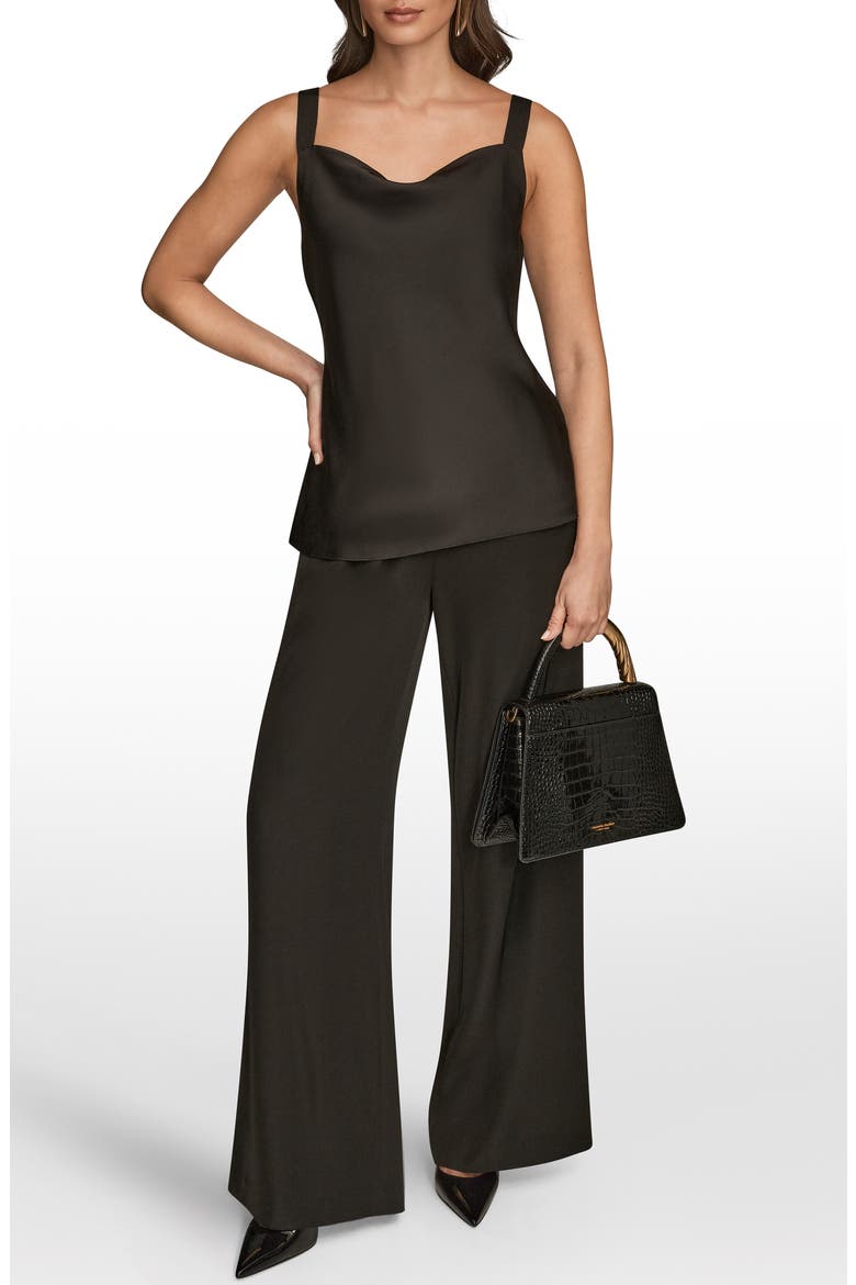 Cowl Neck Camisole, Alternate, color, BLACK