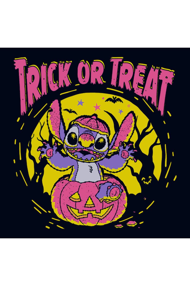 Girls' Halloween Trick Or Treat Short Sleeve Graphic T-shirt, Alternate, color, Navy Blue