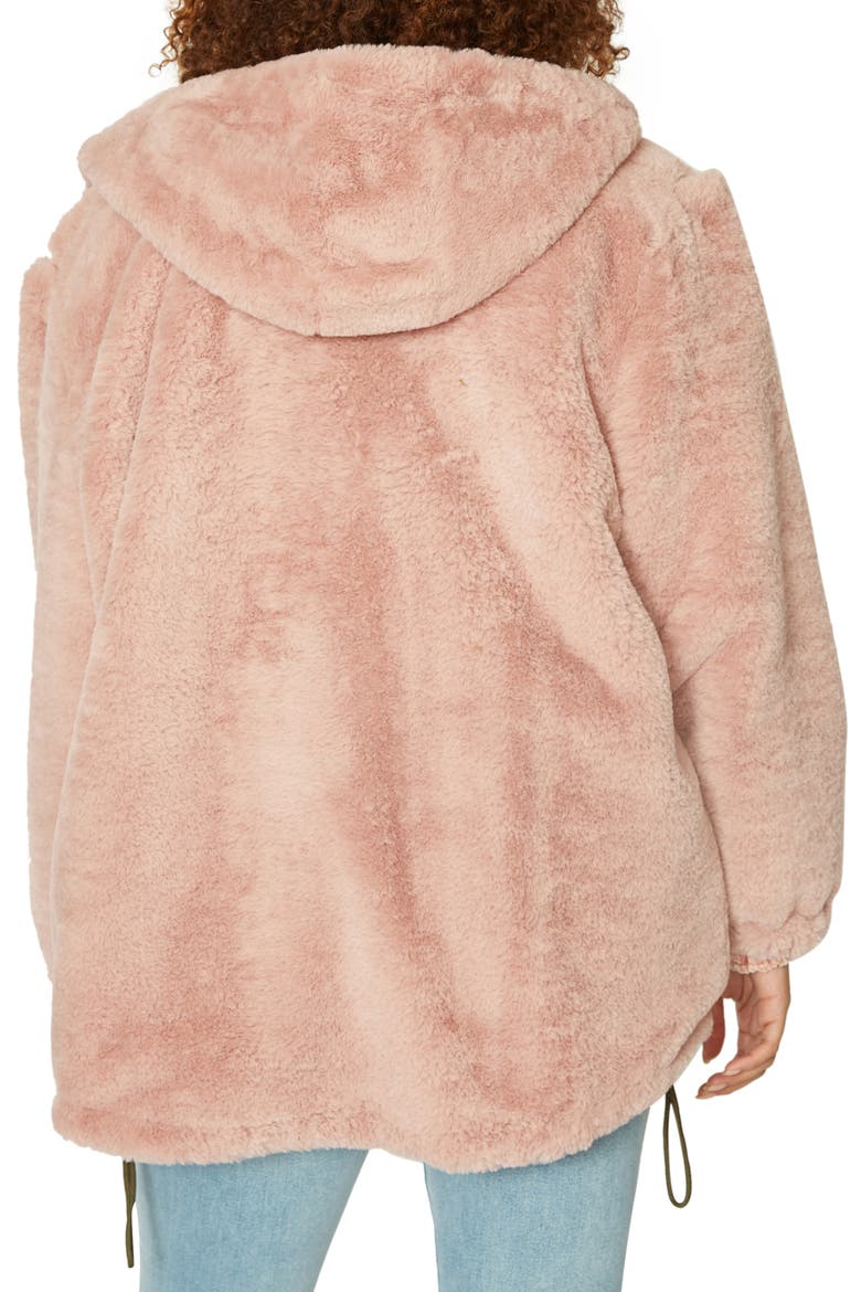 Faux Fur Snug Reversible Mini Parka, Alternate, color, PRSPRTY GR