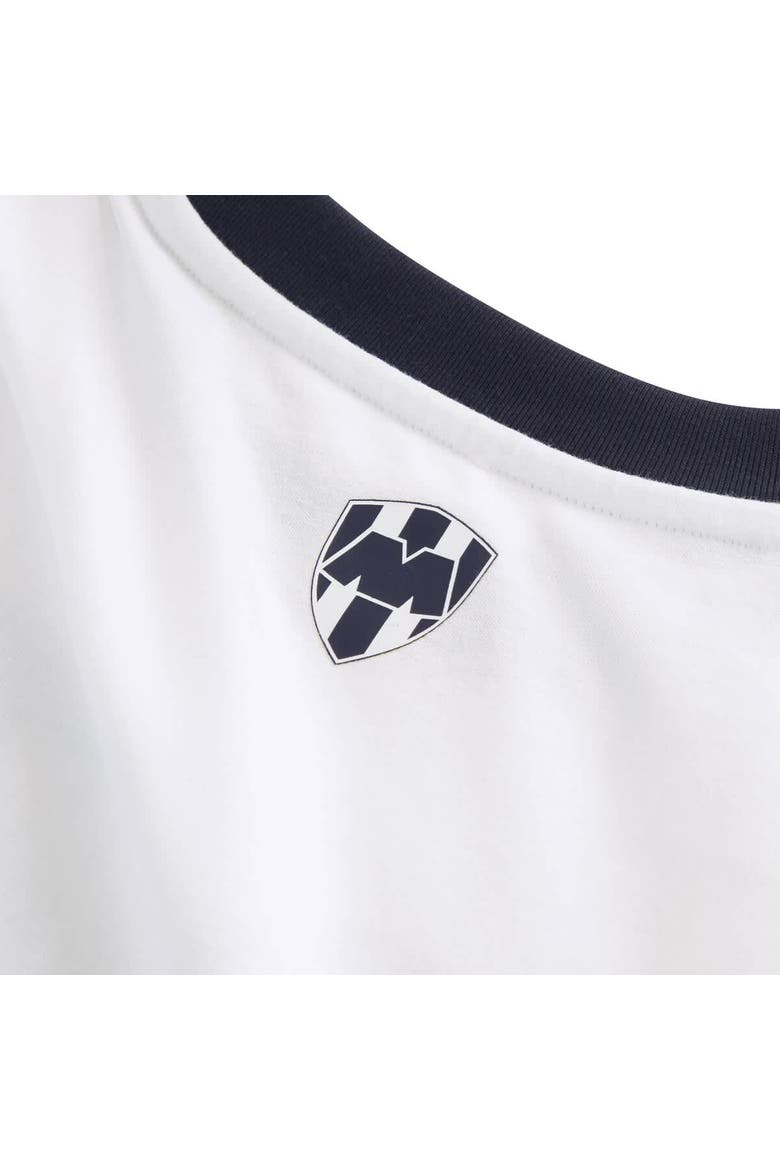 Men's Puma White CF Monterrey 2025 FIFA Club World Cup Hoops T-Shirt, Alternate, color, White