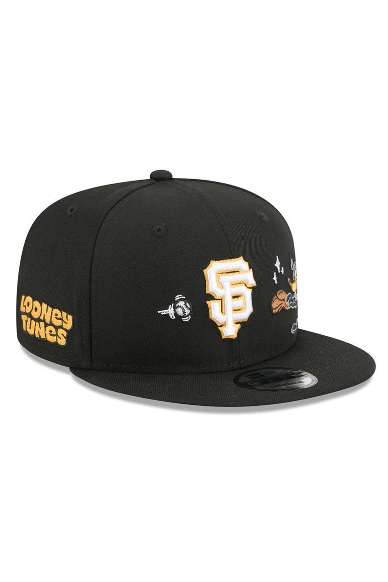 Men's New Era Black San Francisco Giants Looney Tunes Daffy Duck 9FIFTY Snapback Hat, Main, color, Black