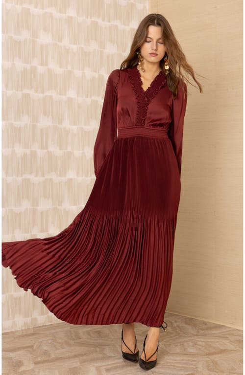 Hale Bob Alisson Charmeuse Dress In Red