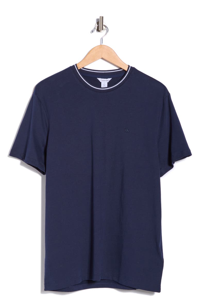 Calvin Klein Crewneck Jersey T-Shirt, Alternate, color, Dark Sapphire
