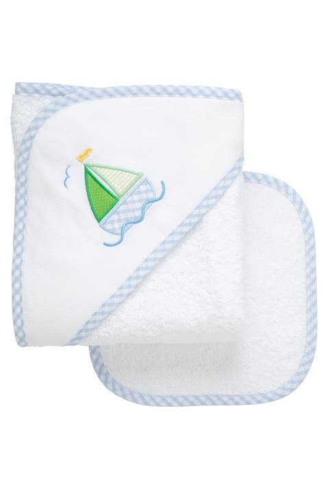 Classic Adventures Applique Hooded Towel & Washcloth Set (Baby & Toddler)