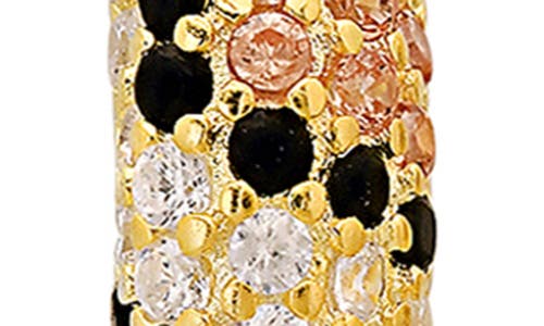 Queen Jewels Cubic Zirconia Leopard Spot Hoop Earrings In Gold