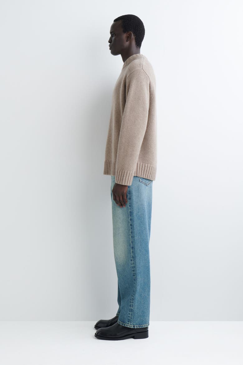 Chunky Cashmere Crew-neck Sweater, Alternate, color, UNDYED