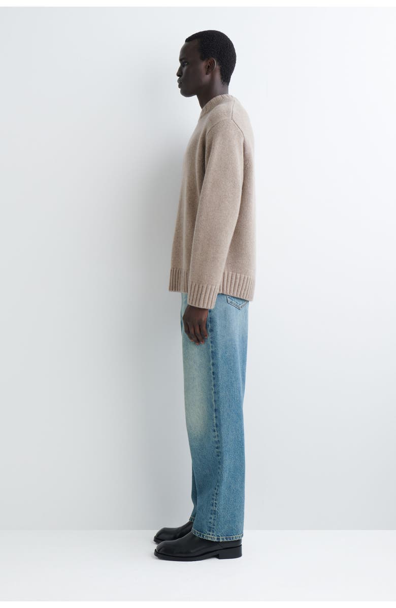 COS Chunky Cashmere Crew-neck Jumper, Alternate, color, Undyed