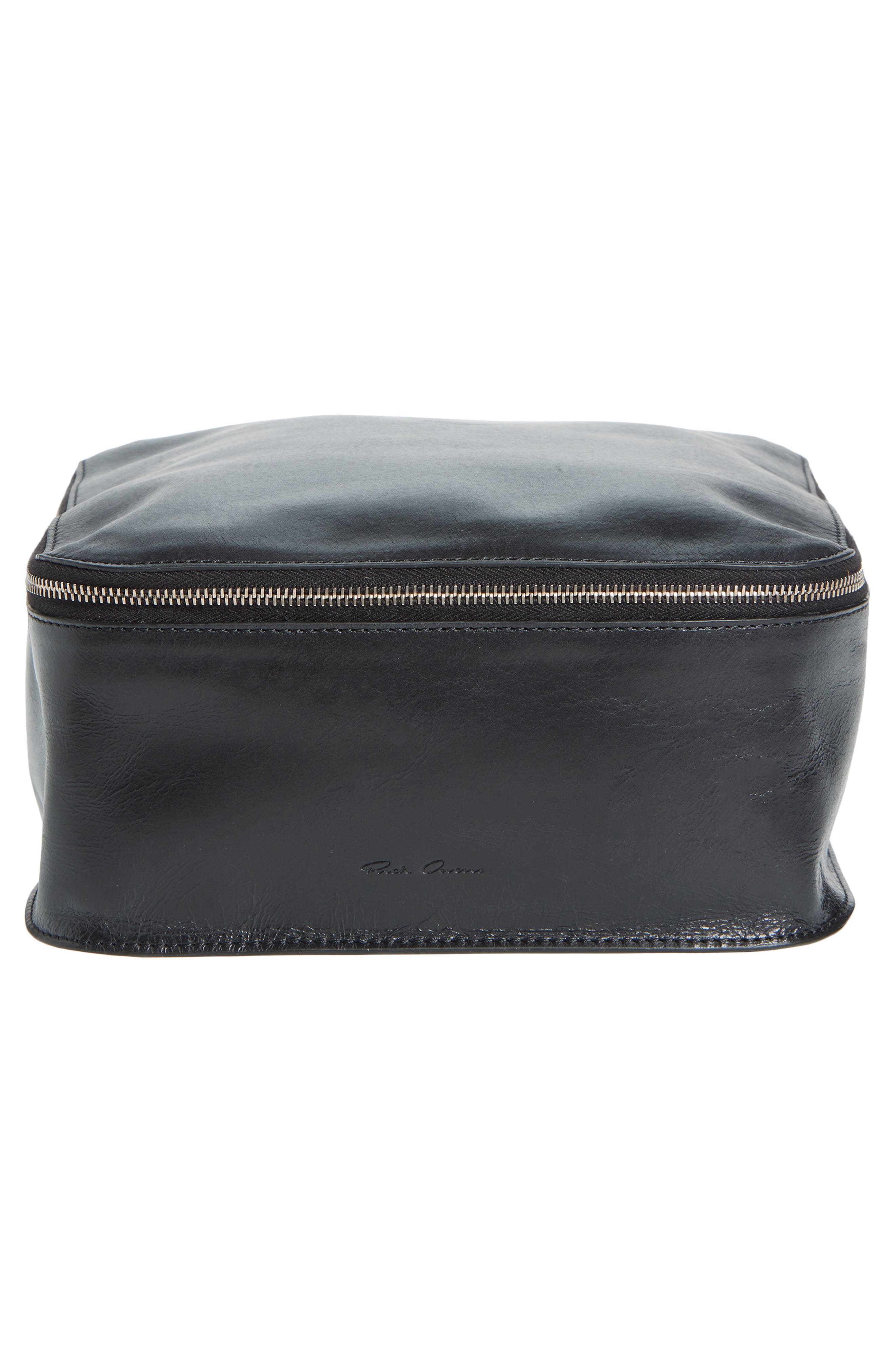 Rick Owens Large Calfskin Leather Toiletries Bag, Alternate, color, 