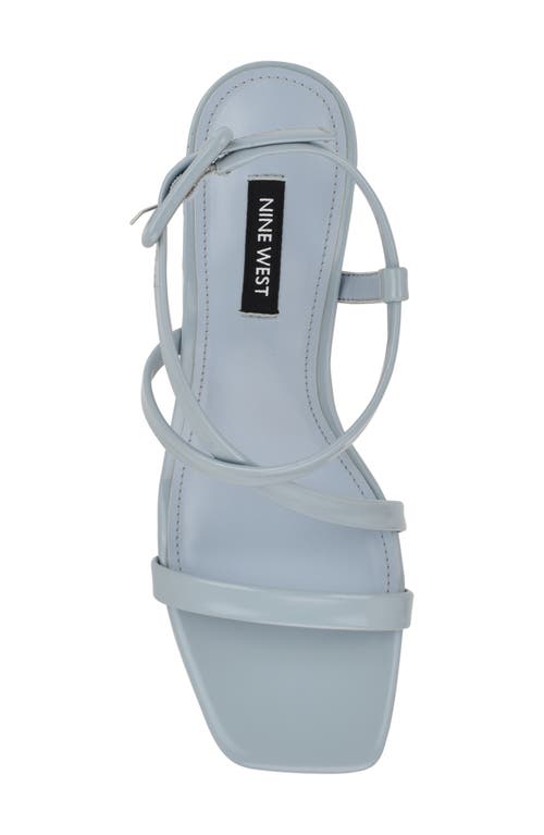 Nine West Wn Haya 3 Womens Faux Leather Buckle Kitten Heels In Light Blue