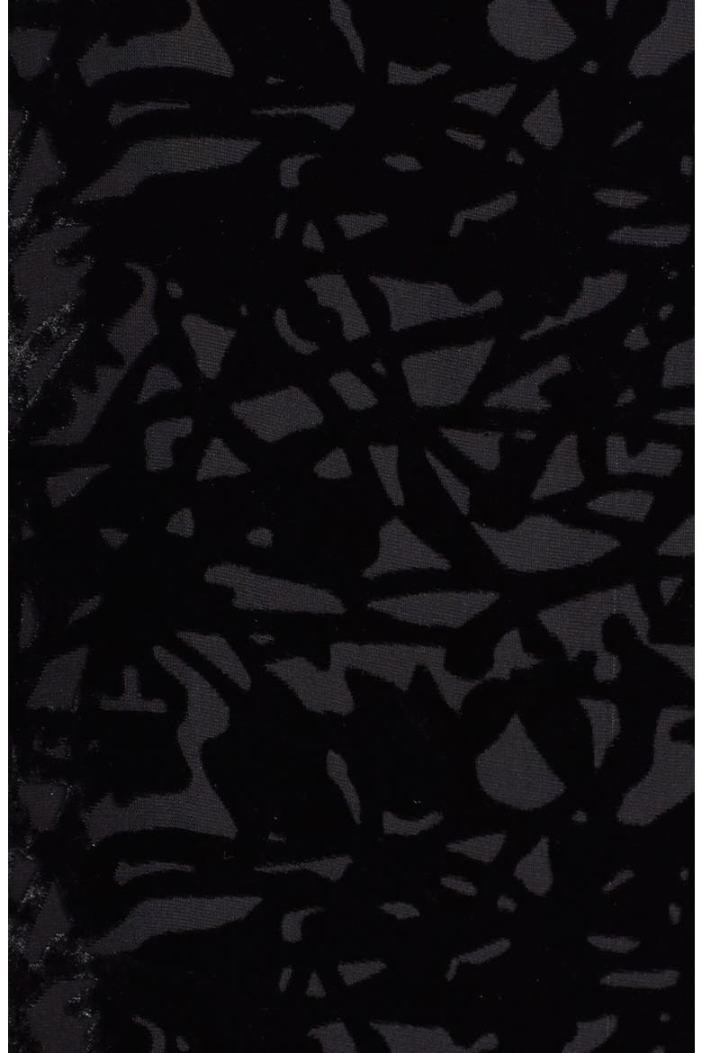 'Velvet Vines' Bateau Neck Boxy Top, Alternate, color, BLACK
