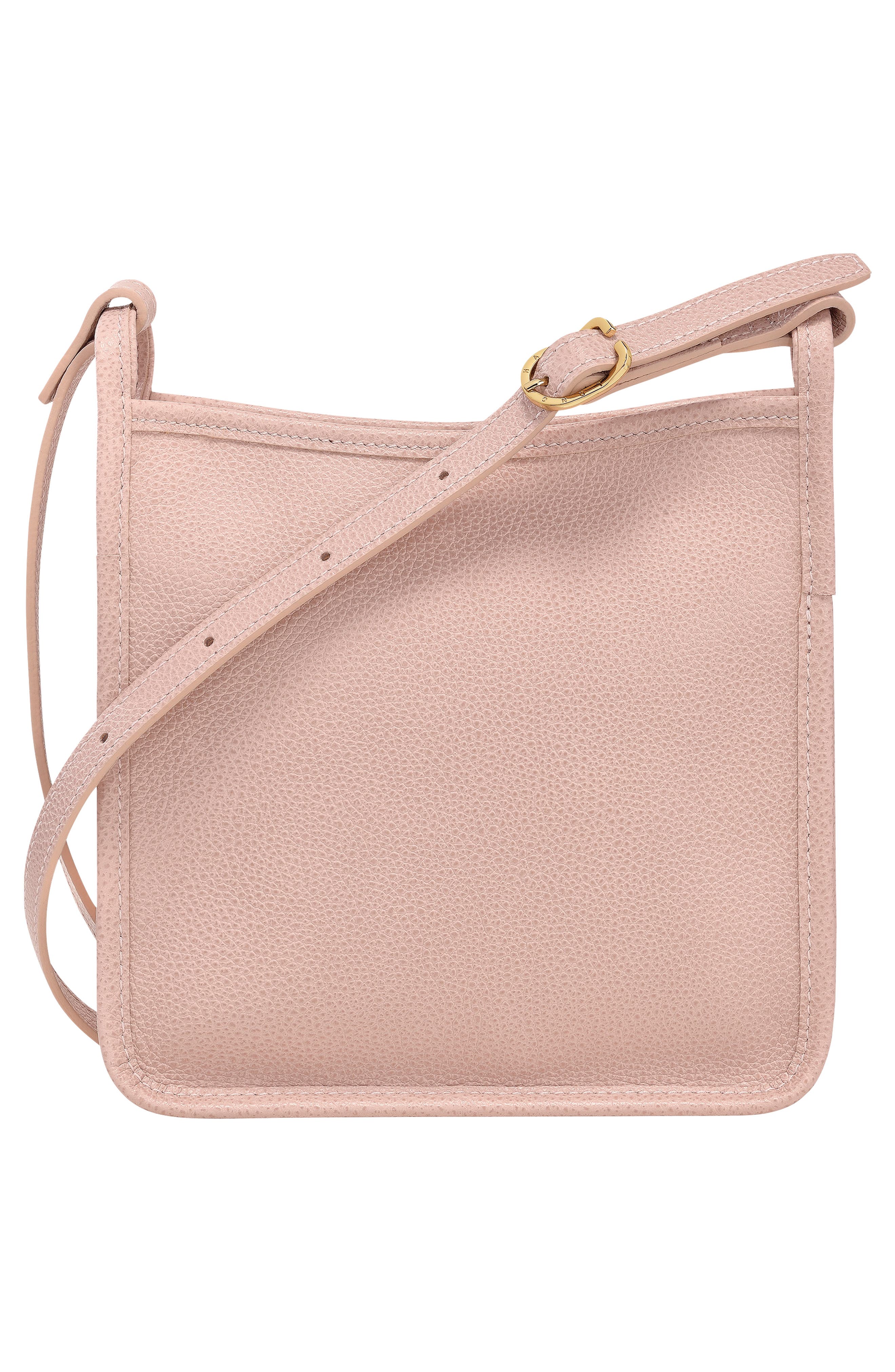 Longchamp Small Le Foulonné Leather Crossbody Bag, Alternate, color, Beige