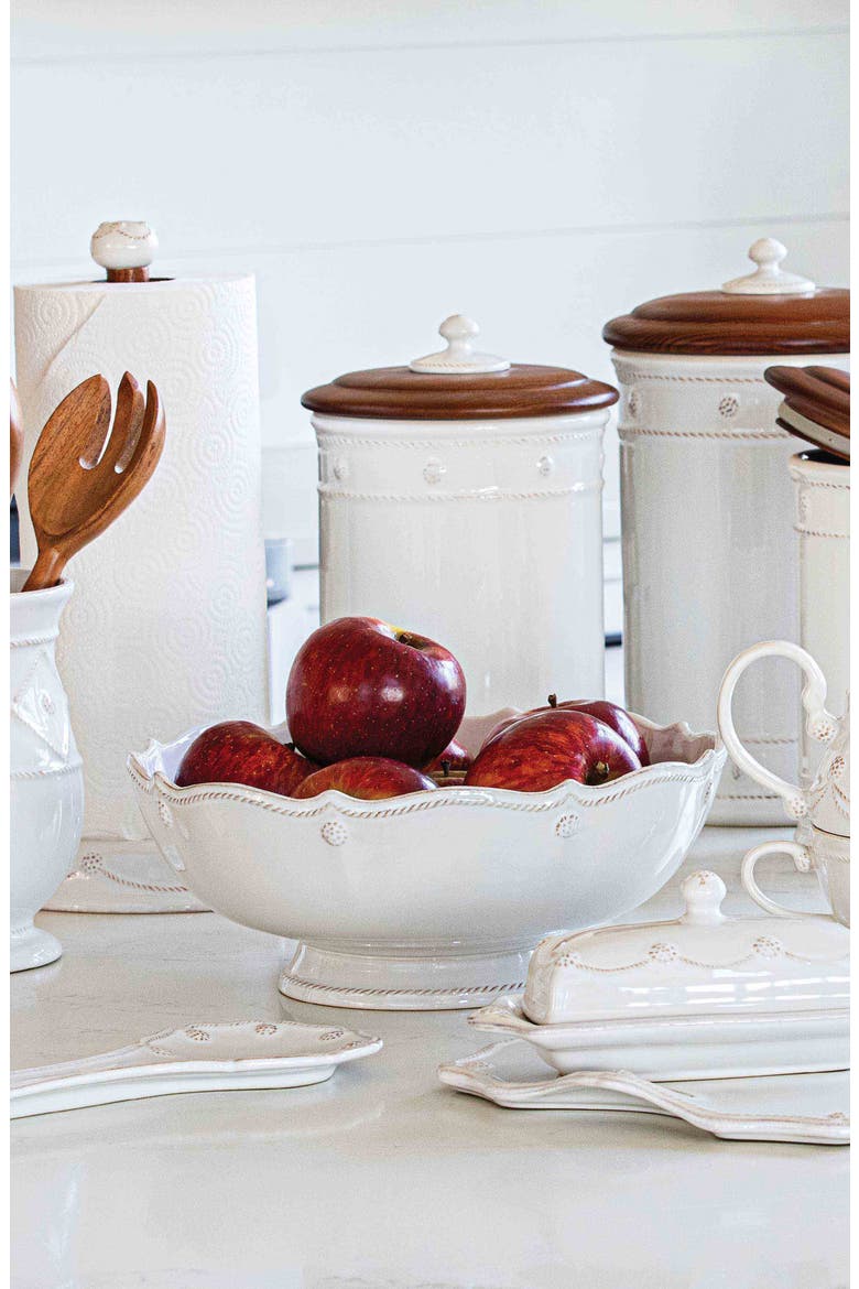 'Berry and Thread' Footed Fruit Bowl, Alternate, color, WHITEWASH