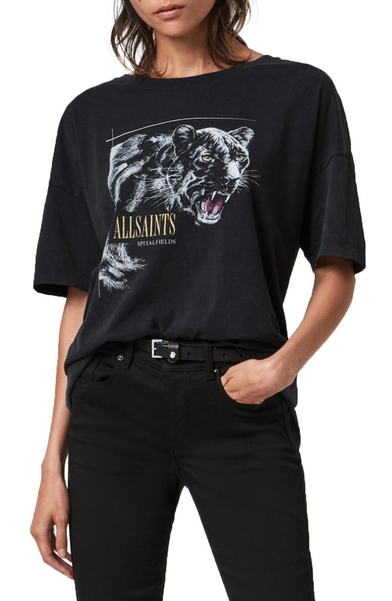 AllSaints Panthera Cori Graphic Tee, Main, color,