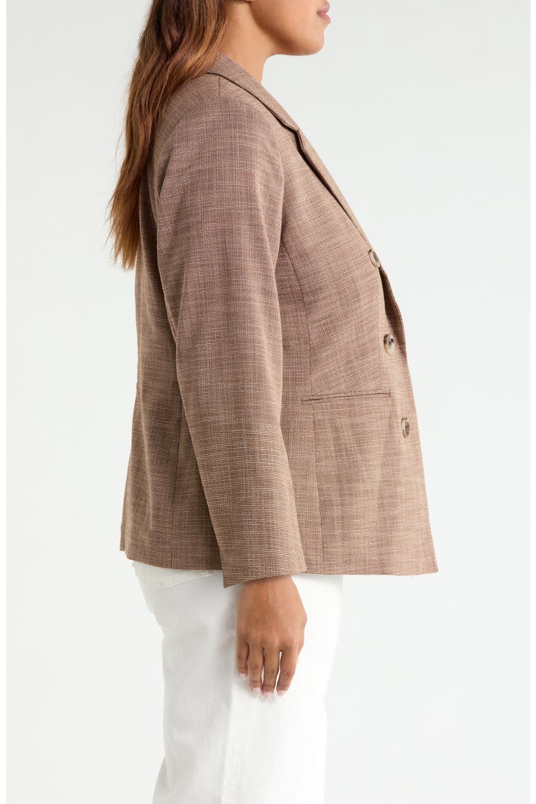 Double Breasted Blazer, Alternate, color, FUDGE MULTI