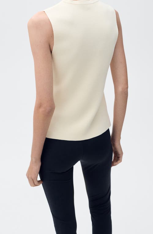 Mango Matilda Knit Vest In Ecru
