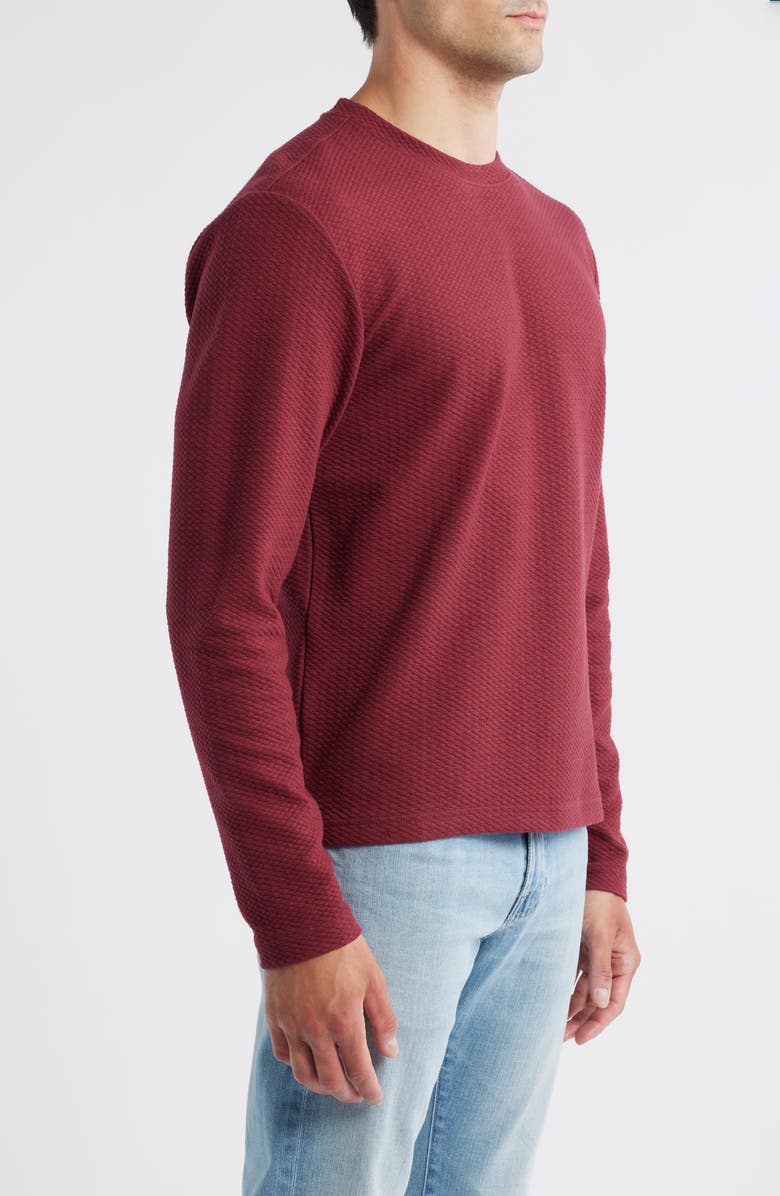 Swannies Mitch Textured Knit Crewneck Top, Alternate, color, Maroon