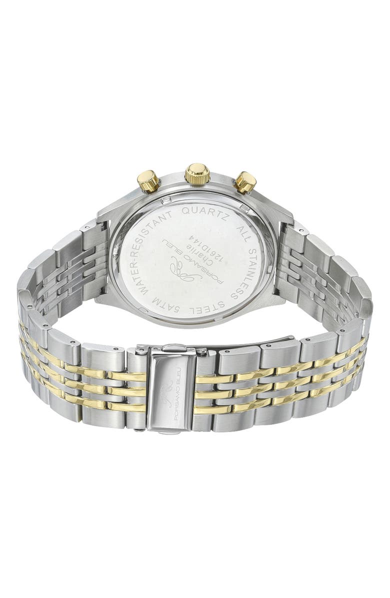 PORSAMO BLEU Charlie Multifunction Bracelet Strap Watch, 45mm, Alternate, color, Two Tone