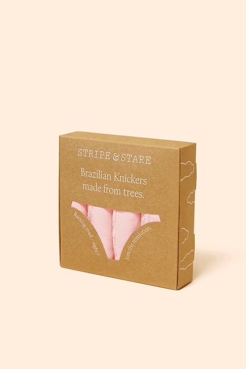 Stripe & Stare Brazilian Four Pack In Pink A Boo