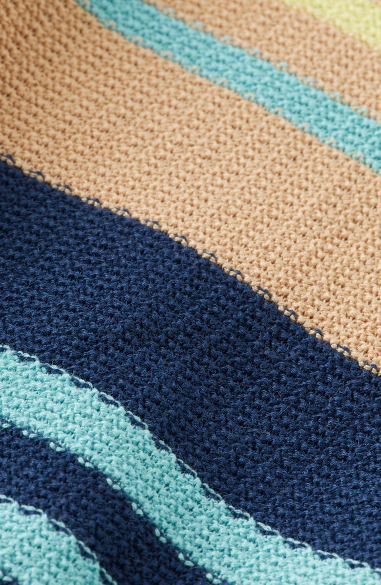 Scotch & Soda Stripe Textured Cotton Knit Polo, Alternate, color, Soft Camel Multi Str