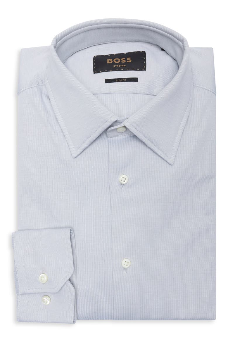 Hays Kent Slim Fit Cotton Blend Dress Shirt, Alternate, color, SILVER