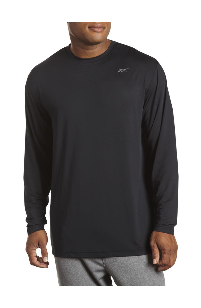 Reebok Long Sleeve Base Layer Top, Main, color, Black