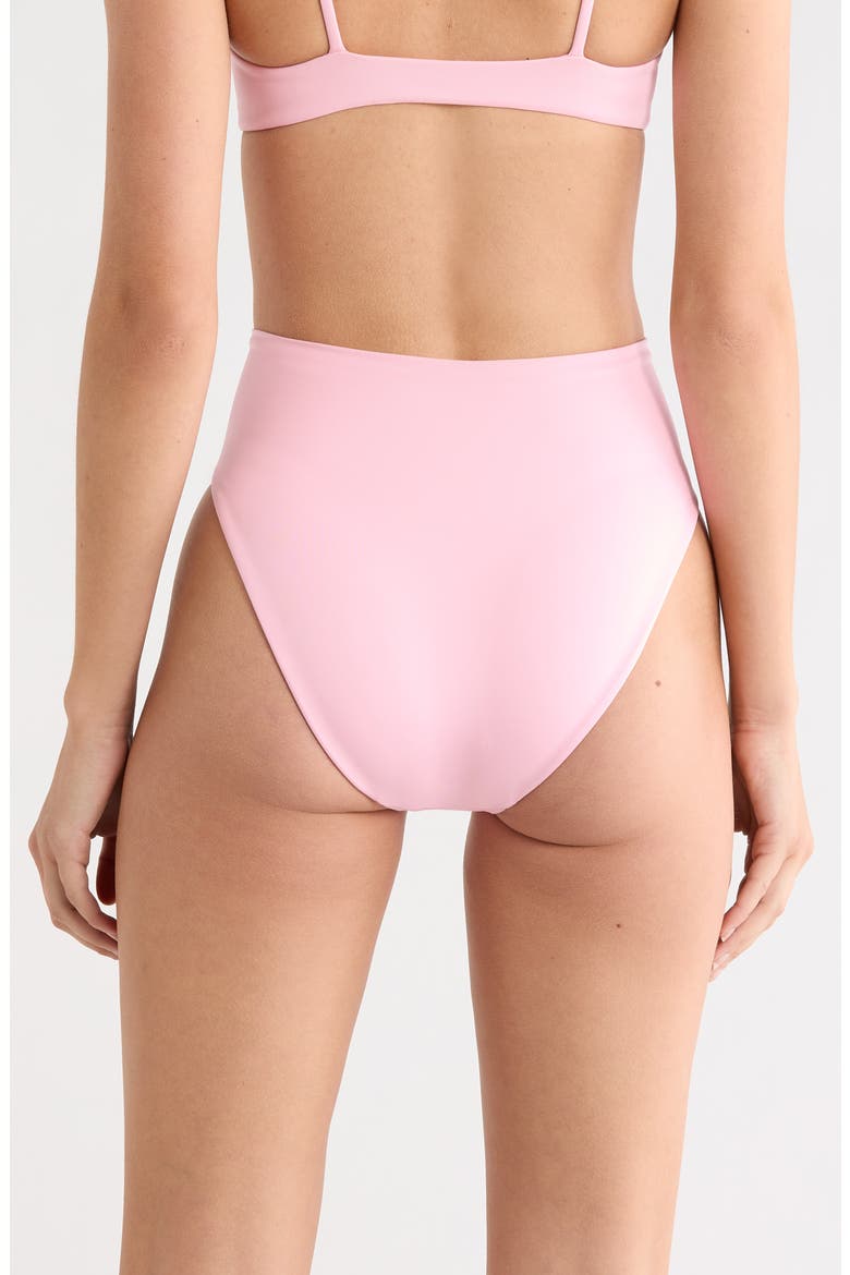 Hi Hi High Waist Bikini Bottoms, Alternate, color, DELIGHT LIGHT PINK